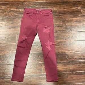 American eagle marron ripped jeans